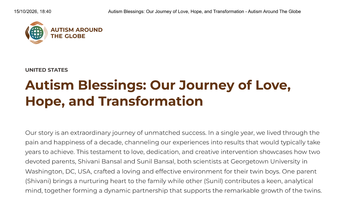 Autism Blessings: Our Journey of Love, Hope, and Transformation